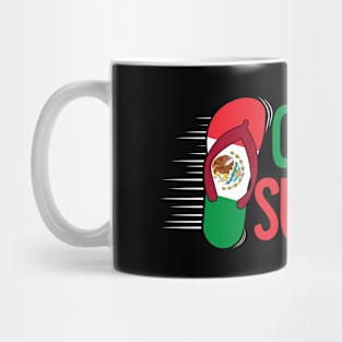 Chancla Survivor La Chancla Mexican Mexico Flag Mug